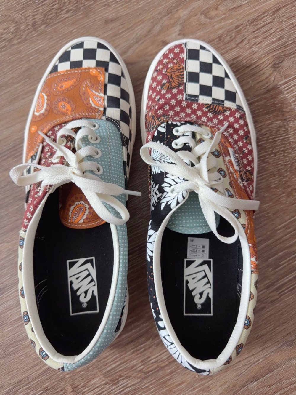 Vans Era Tiger Patchwork Shoes Black True White